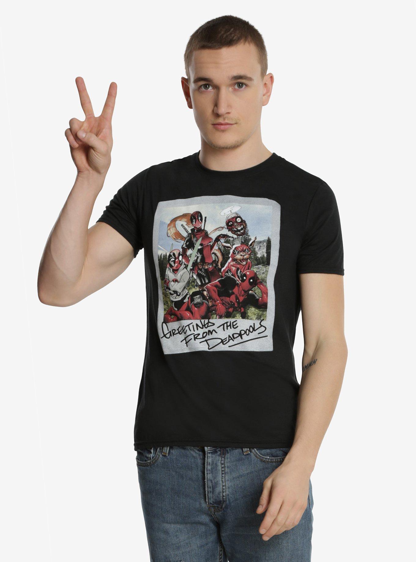 Marvel Deadpool Greetings Polaroid T-Shirt, , alternate