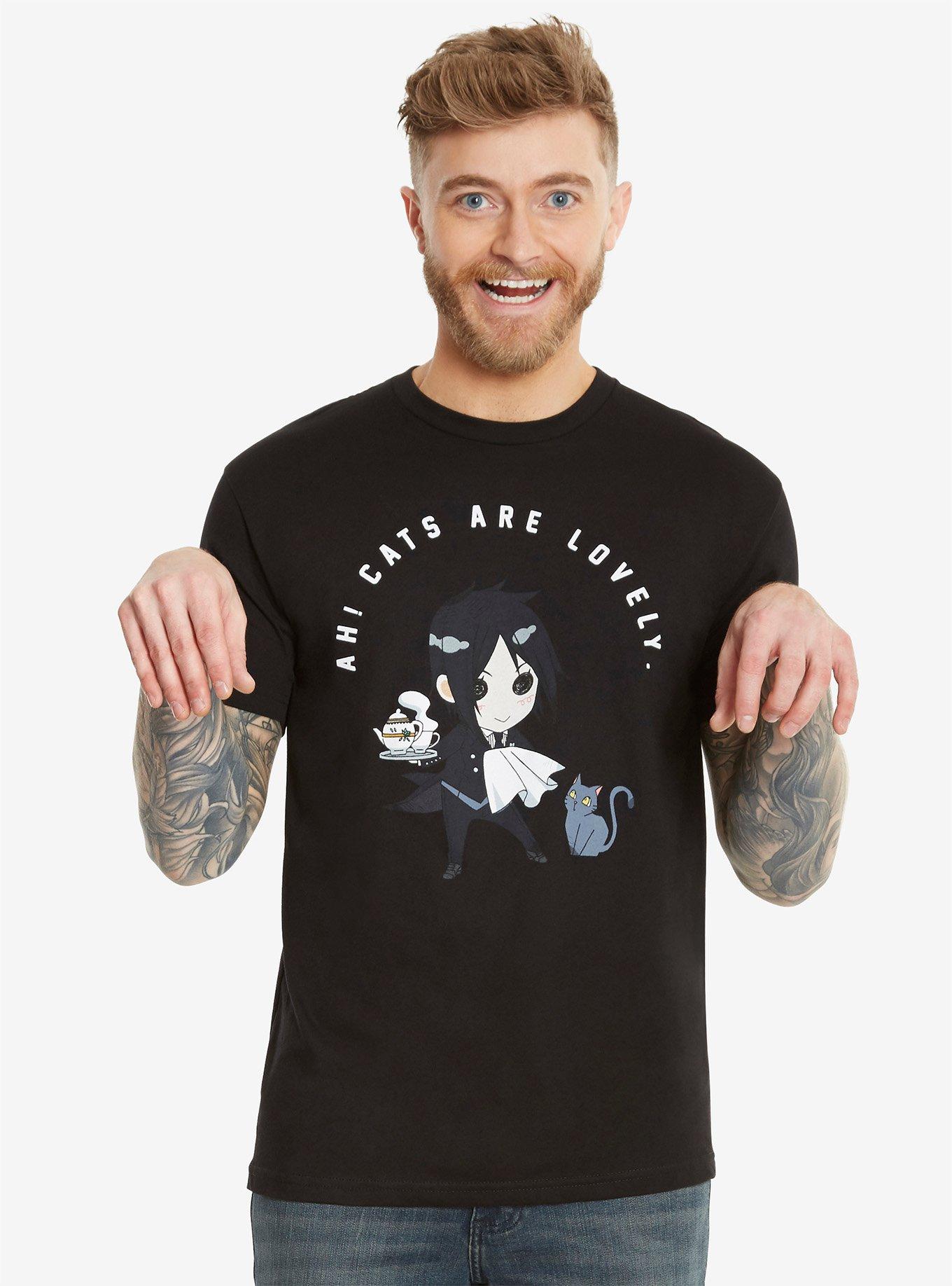 Black Butler Cats Are Lovely T-Shirt, , alternate