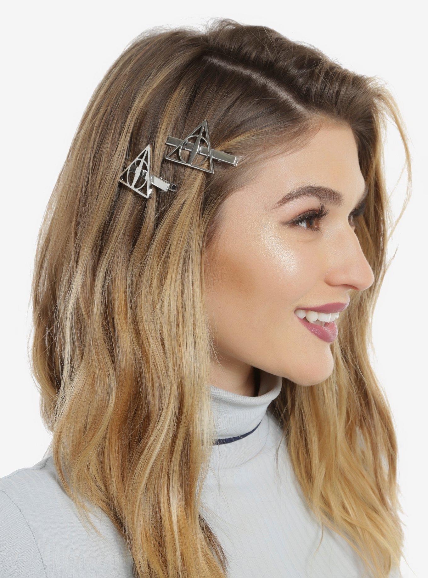 Harry Potter Deathly Hallows Hair Clips, , alternate