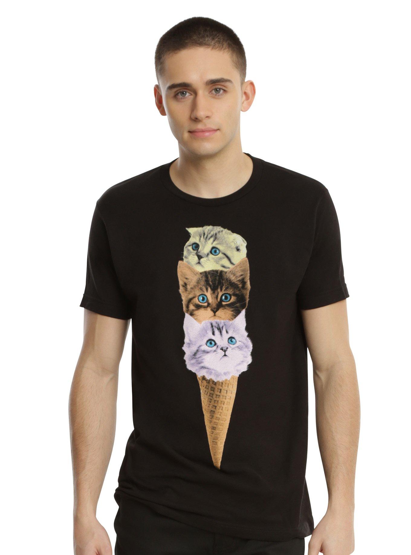 Cat Ice Cream Cone T-Shirt, , alternate