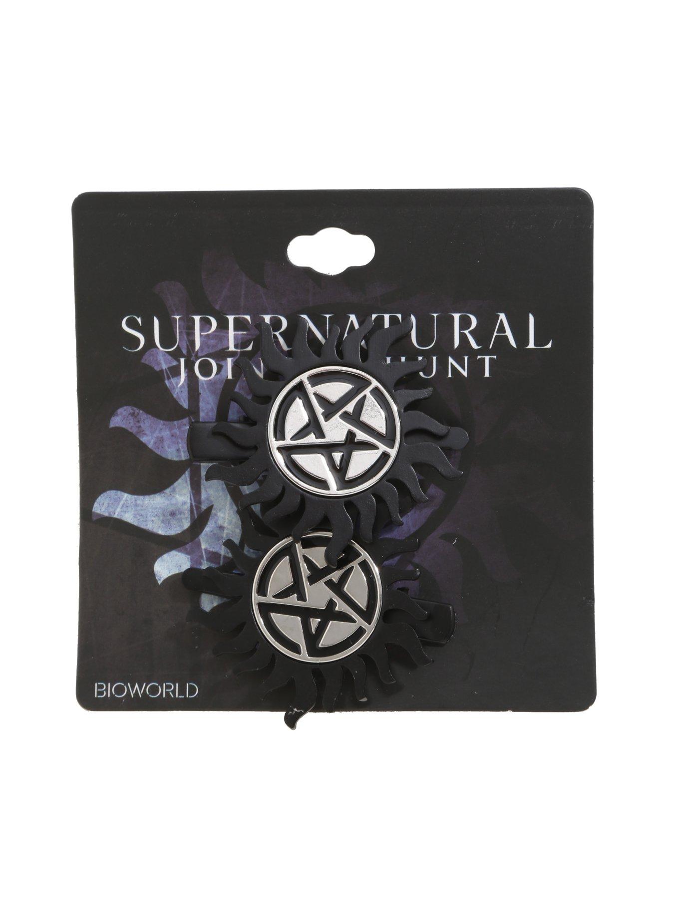 Supernatural Anti-Possession Symbol Hair Clips, , alternate