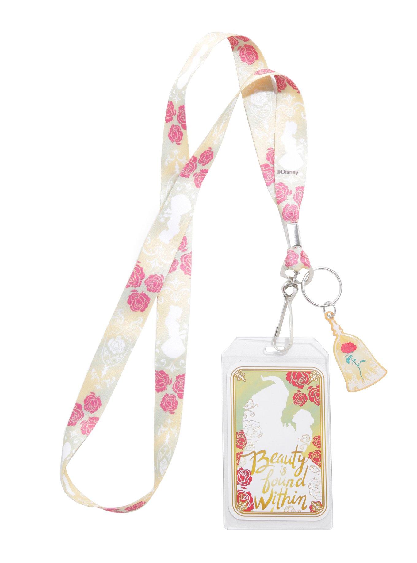 Loungefly Disney Beauty And The Beast Enchanted Rose Lanyard, , alternate