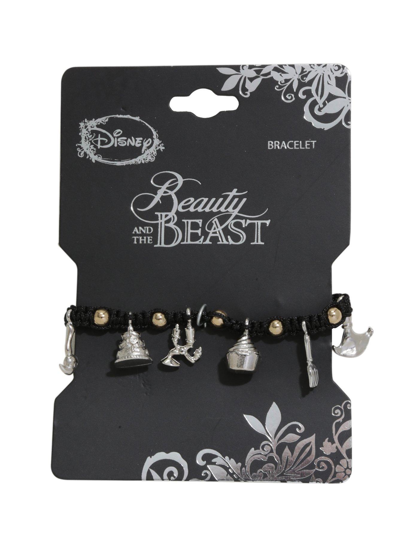 Disney Beauty And The Beast Charm Cord Bracelet, , alternate