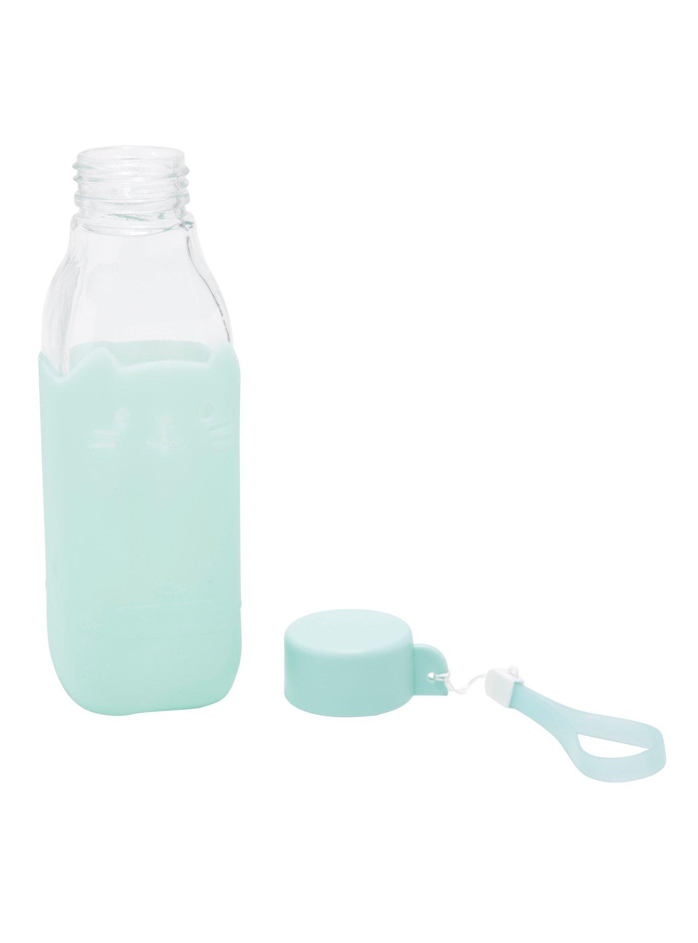 Mint Kitty Glass Milk Bottle, , alternate