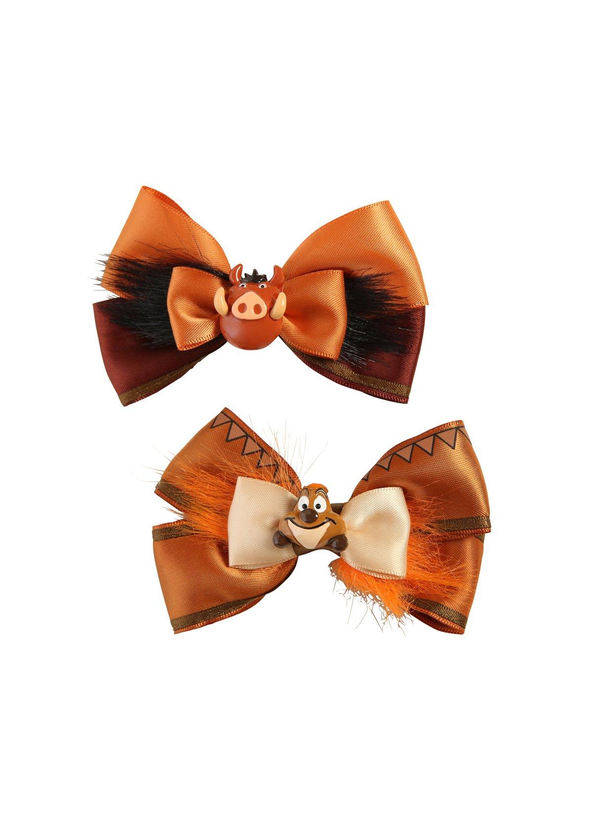 Disney The Lion King Timon & Pumbaa Cosplay Hair Bow Set, , alternate