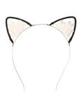 Blackheart Clear Crystal Cat Ear Headband, , alternate