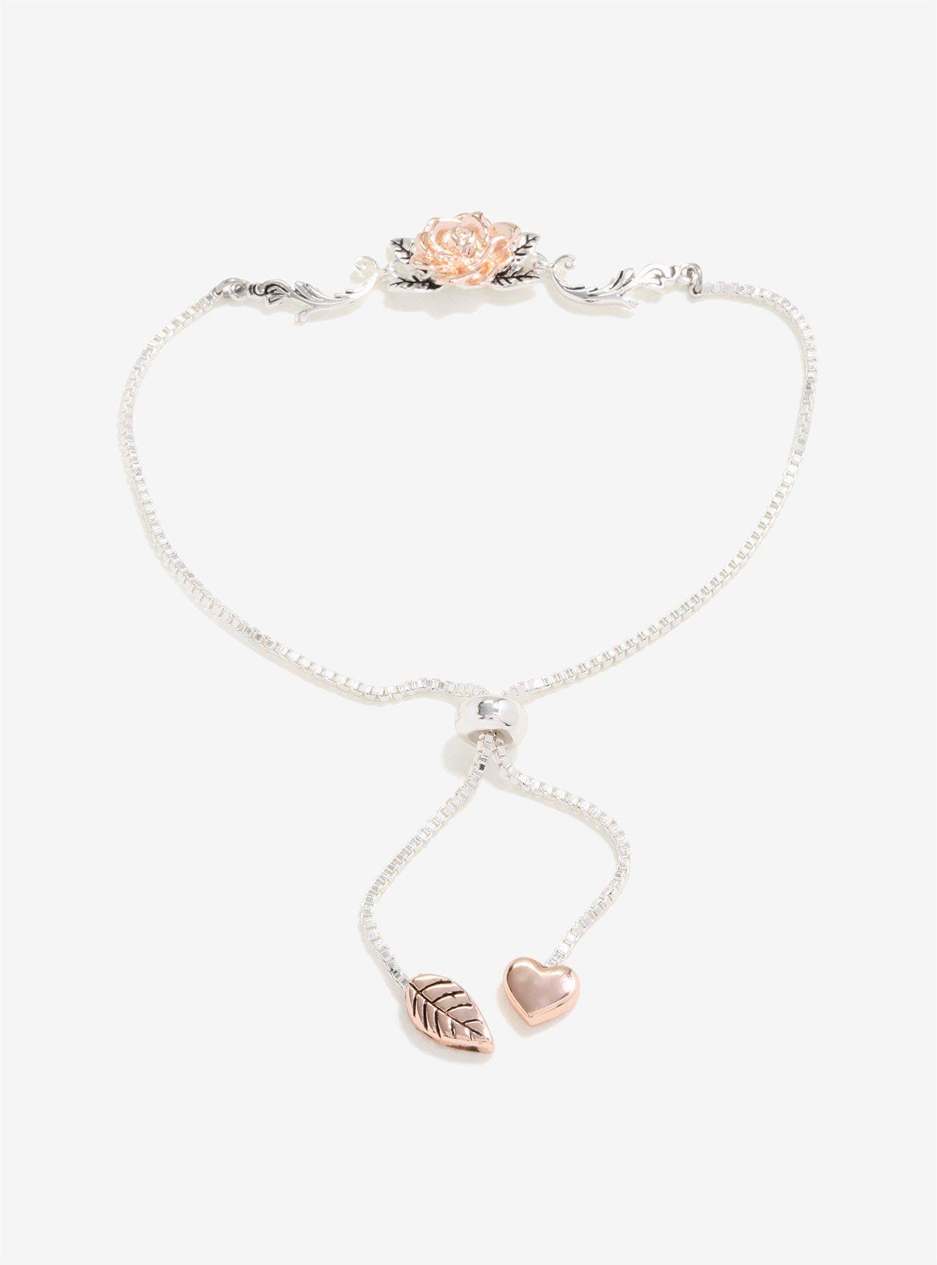 Disney Beauty And The Beast Rose Gold Two-Tone Bracelet, , alternate