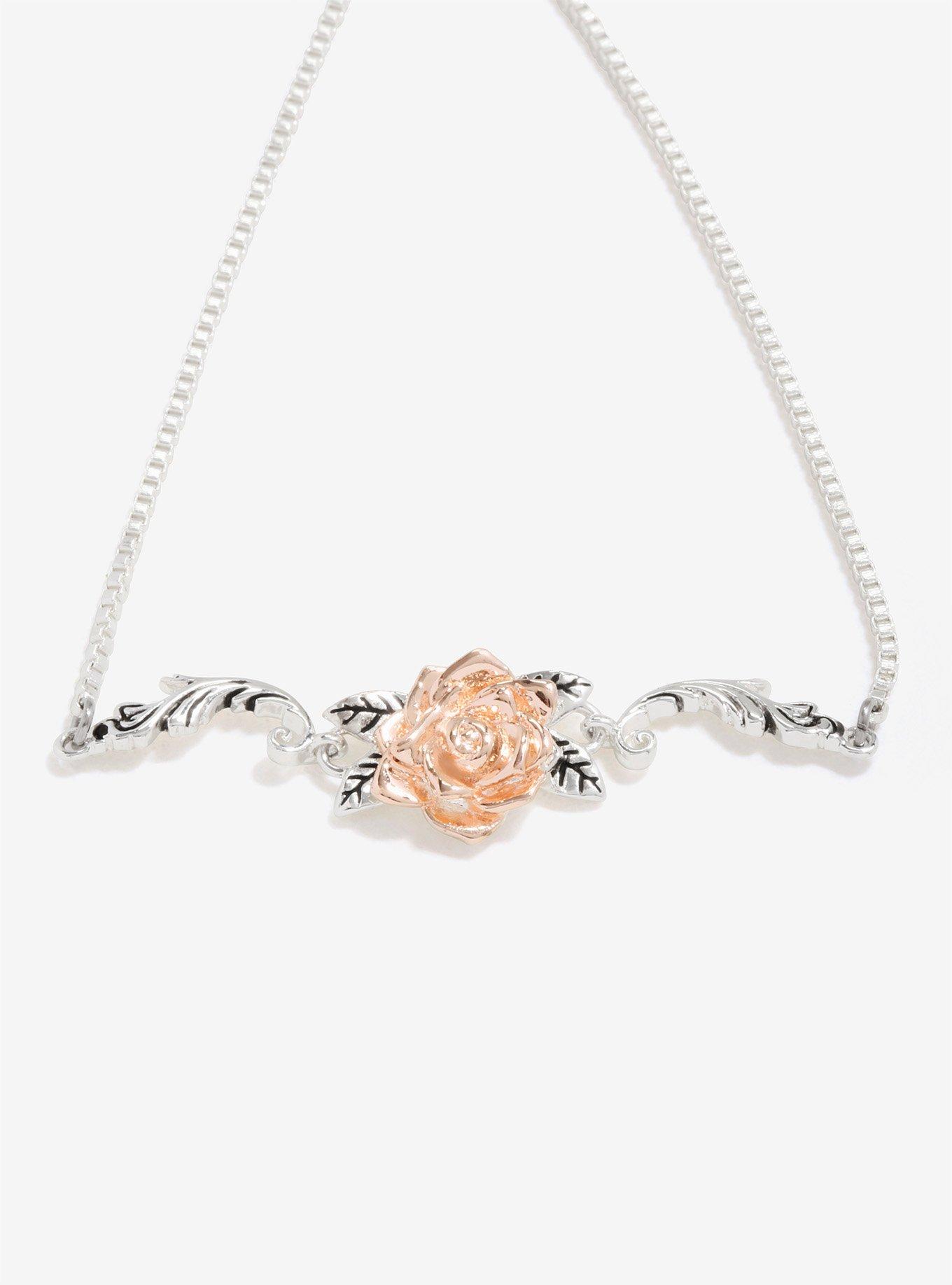 Disney Beauty And The Beast Rose Gold Two-Tone Bracelet, , alternate