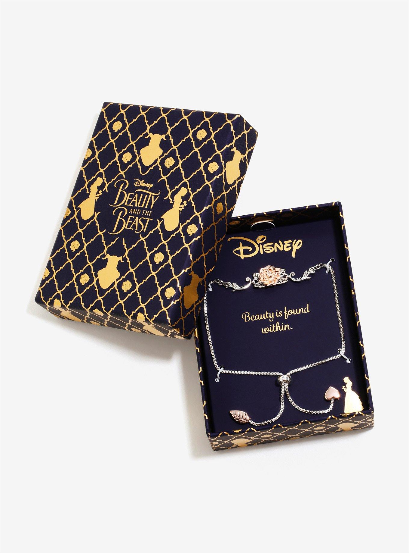 Disney Beauty And The Beast Rose Gold Two-Tone Bracelet, , alternate