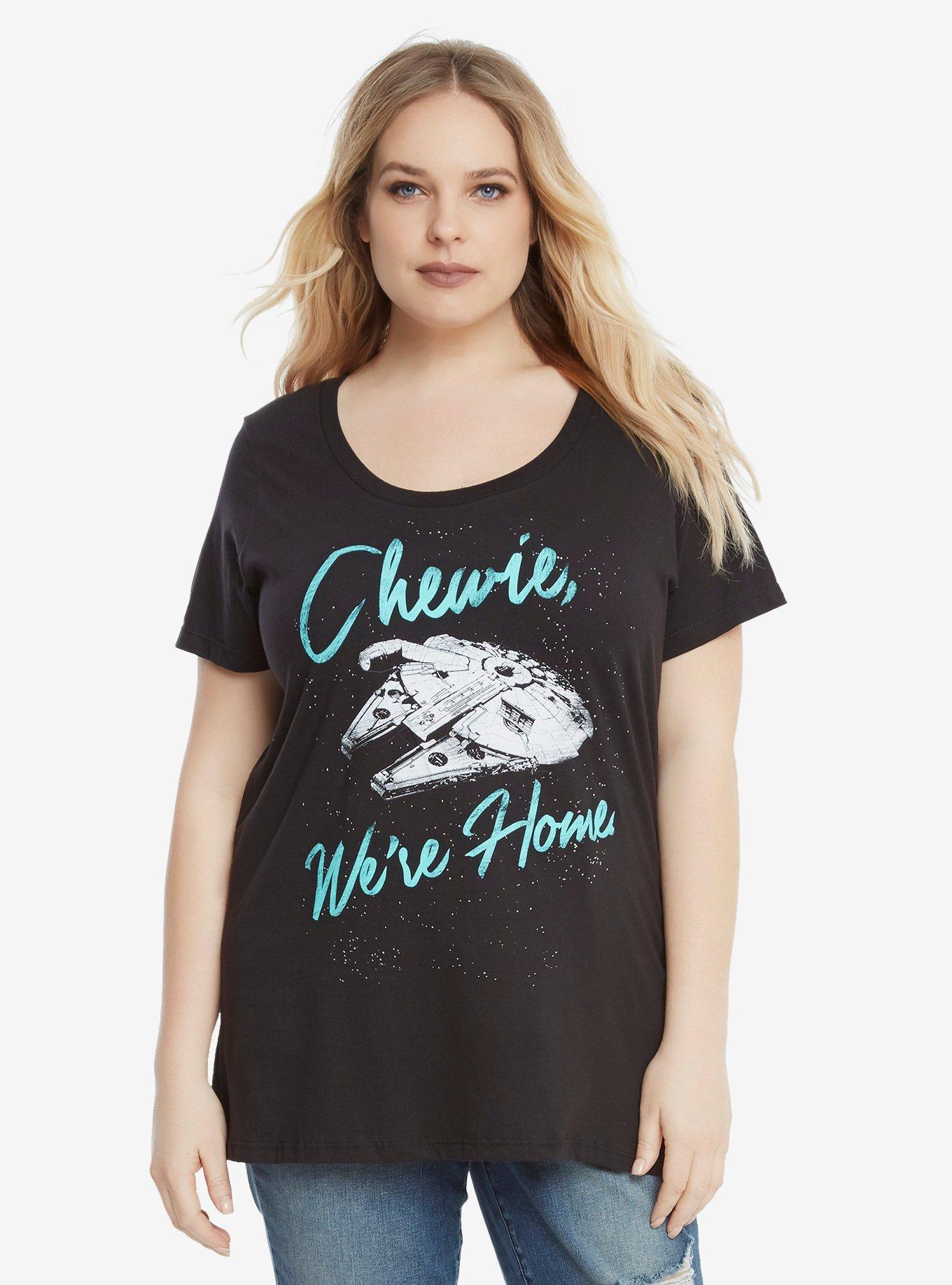 Star Wars: The Force Awakens Chewie We're Home T-Shirt Plus Size, , alternate