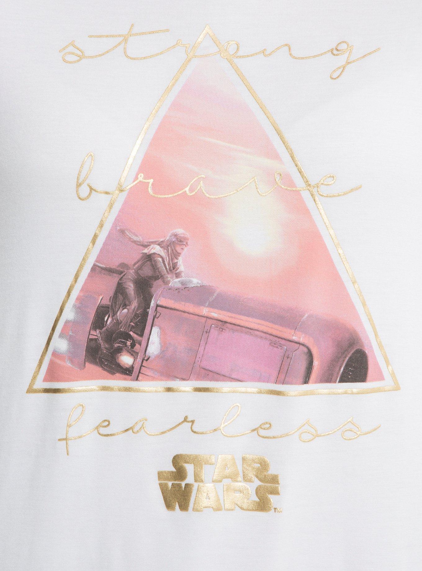 Star Wars: The Force Awakens Rey Strong Brave Fearless T-Shirt, , alternate