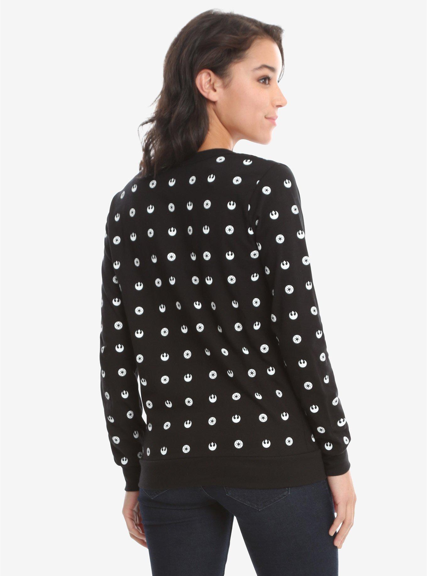 Star Wars Symbol Pattern Cardigan, , alternate