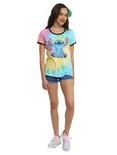 Disney Lilo & Stitch Tie Dye Girls Ringer T-Shirt, , alternate