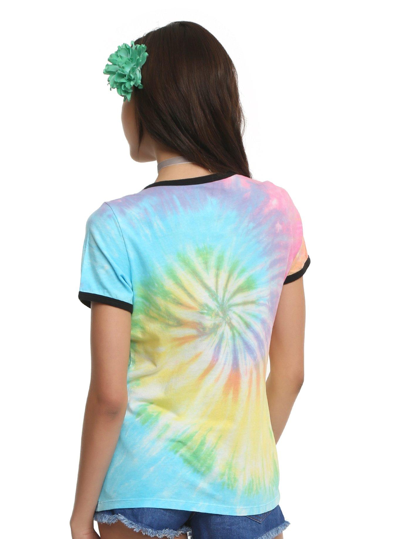 Disney Lilo & Stitch Tie Dye Girls Ringer T-Shirt, , alternate