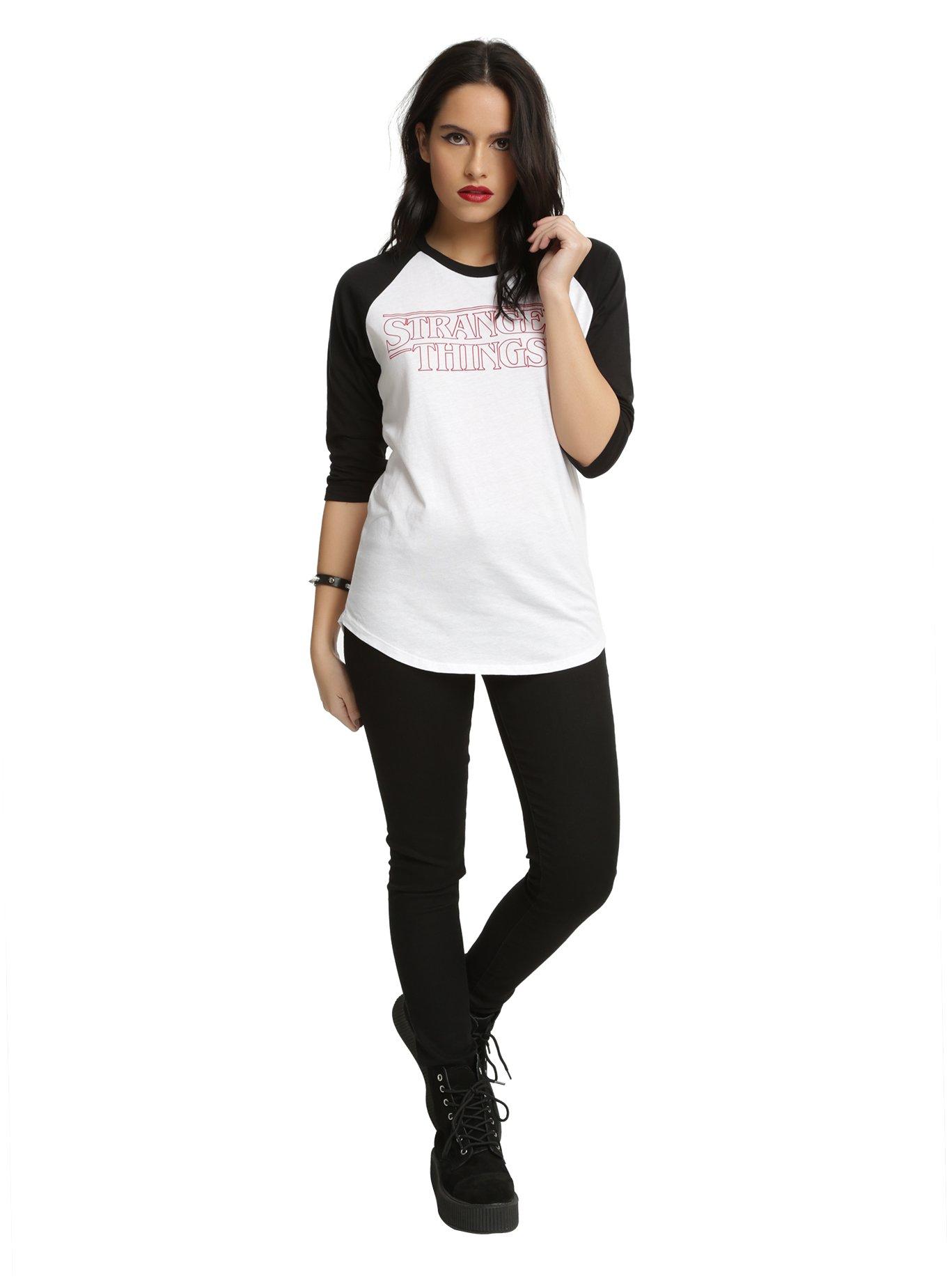 Stranger Things Logo Girls Raglan, , alternate