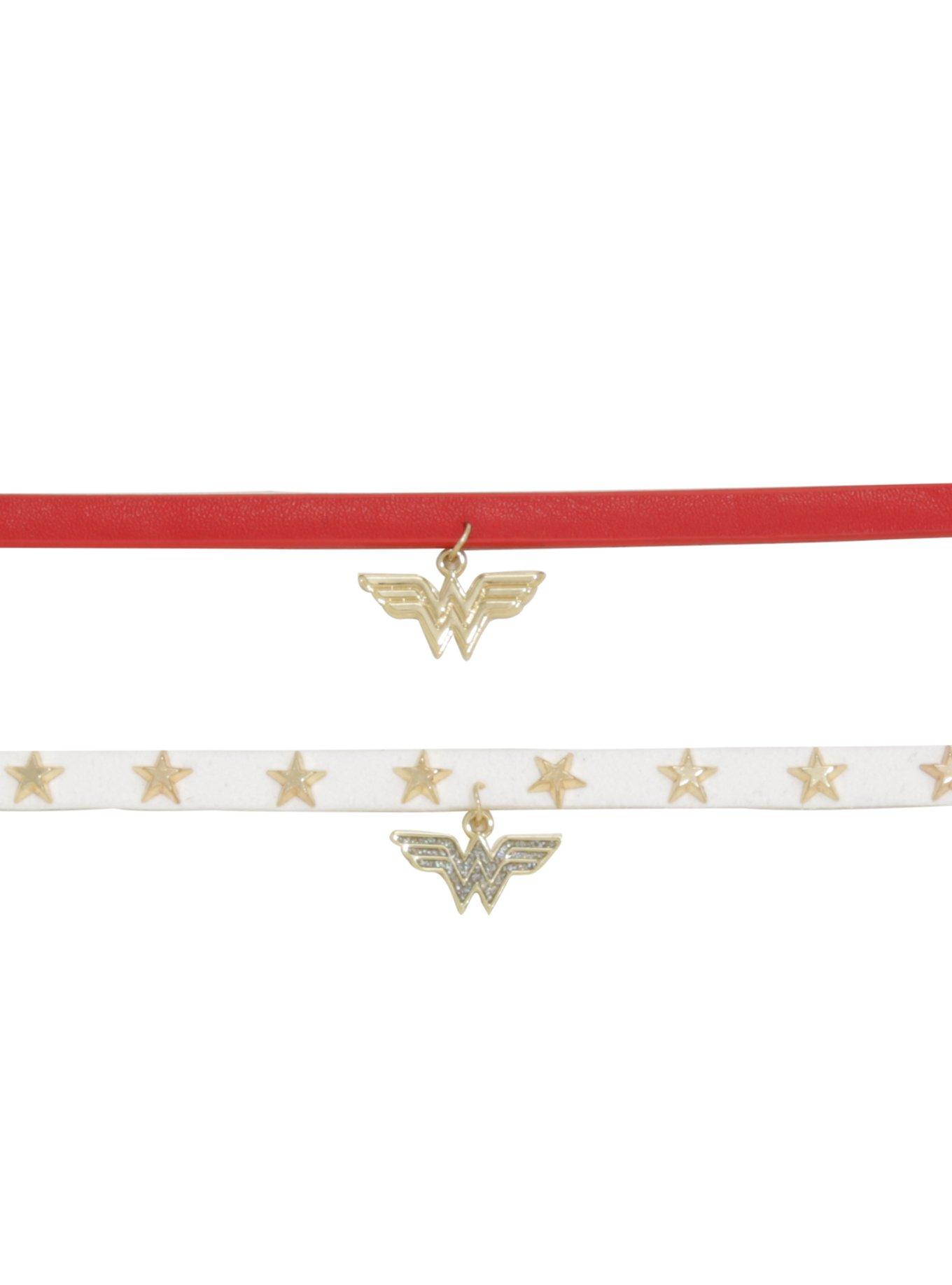DC Comics Wonder Woman Logo Choker Set, , alternate