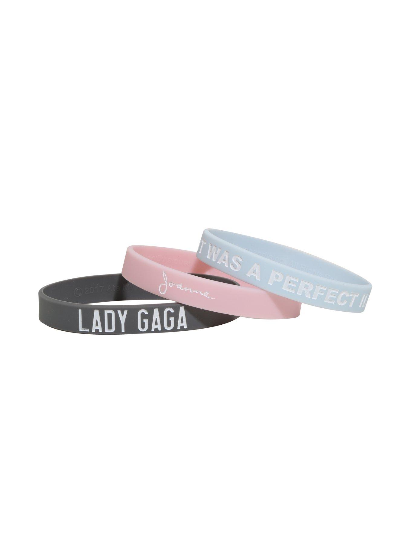 Lady Gaga Joanne Lyrics Rubber Bracelet 3 Pack, , alternate