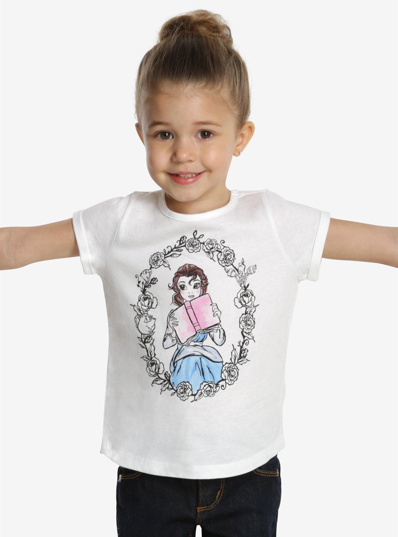 Disney Beauty And The Beast Belle Rose Frame Toddler Tee - BoxLunch Exclusive, , alternate