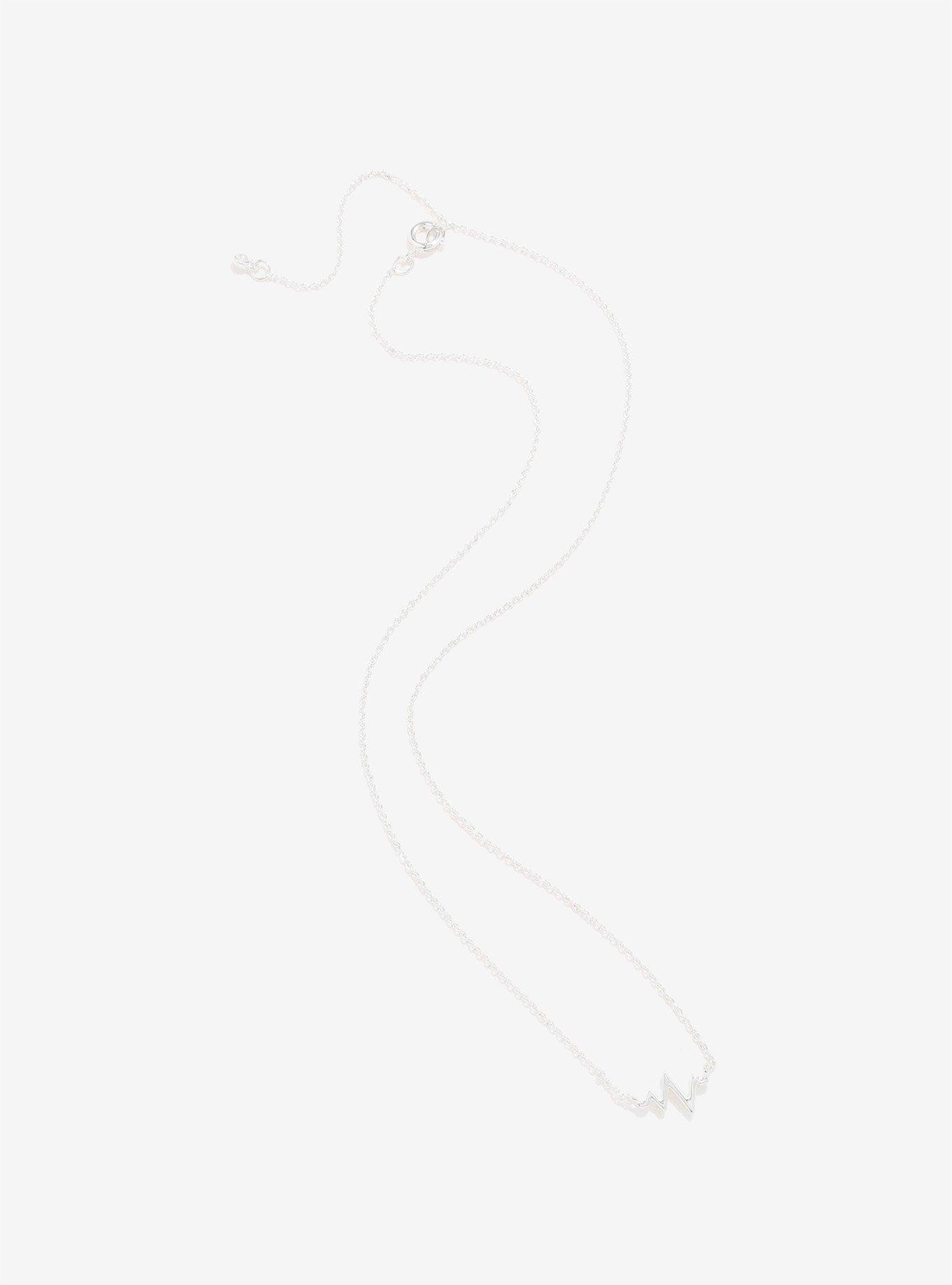 Heartbeat Silver Necklace, , alternate