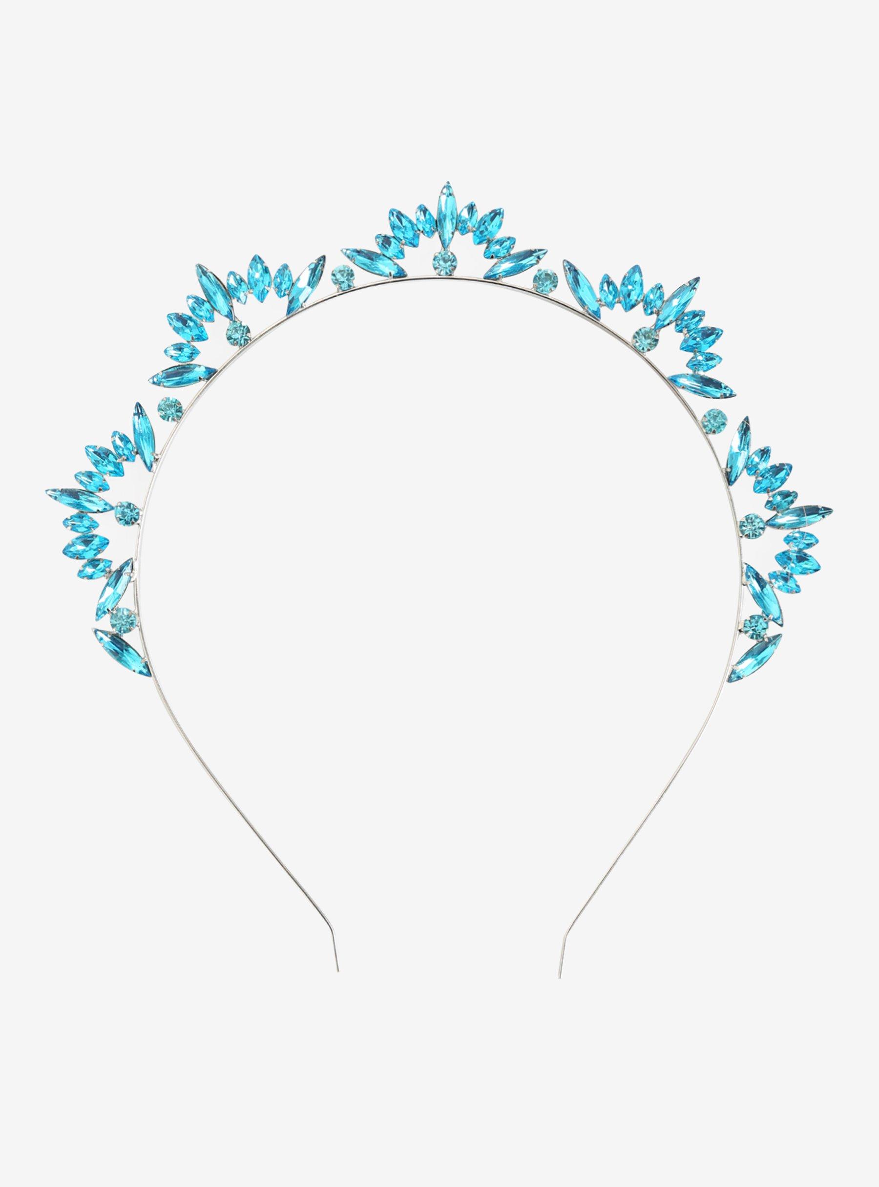 Blue Gem Crown Headband, , alternate