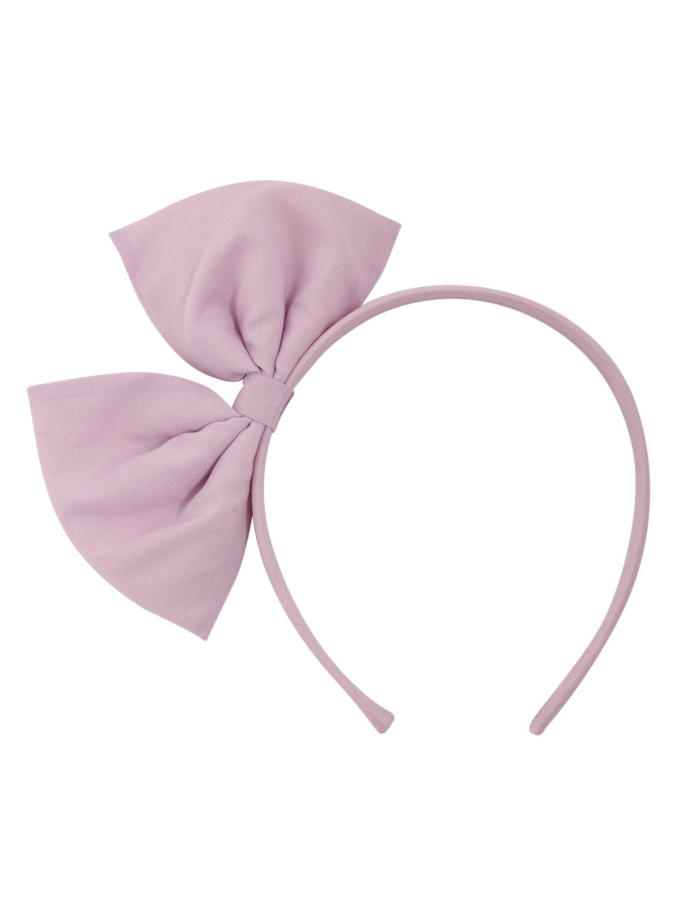 Large Lavender Bow Headband, , alternate
