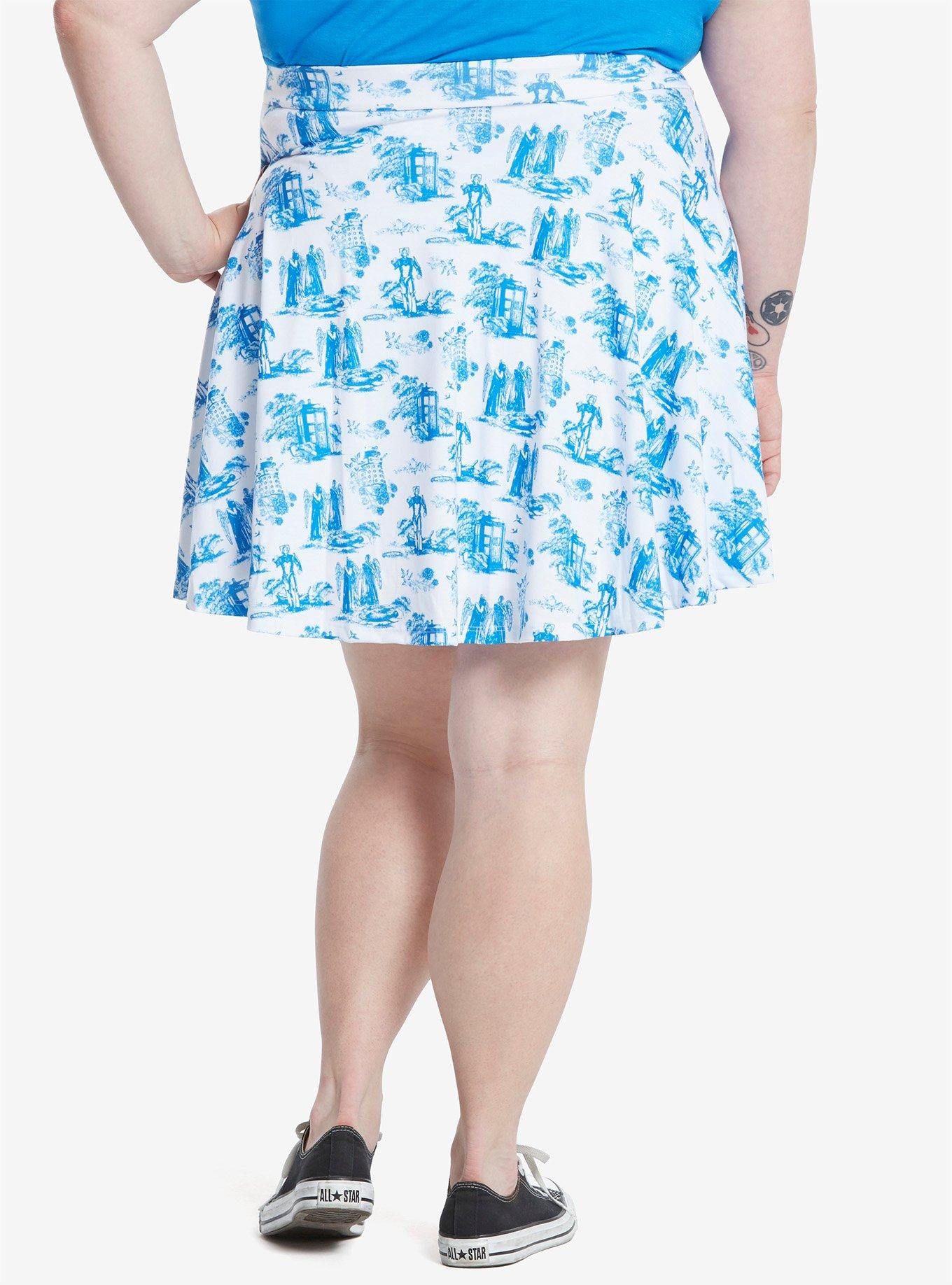 Doctor Who Toile Circle Skirt Extended Size, , alternate