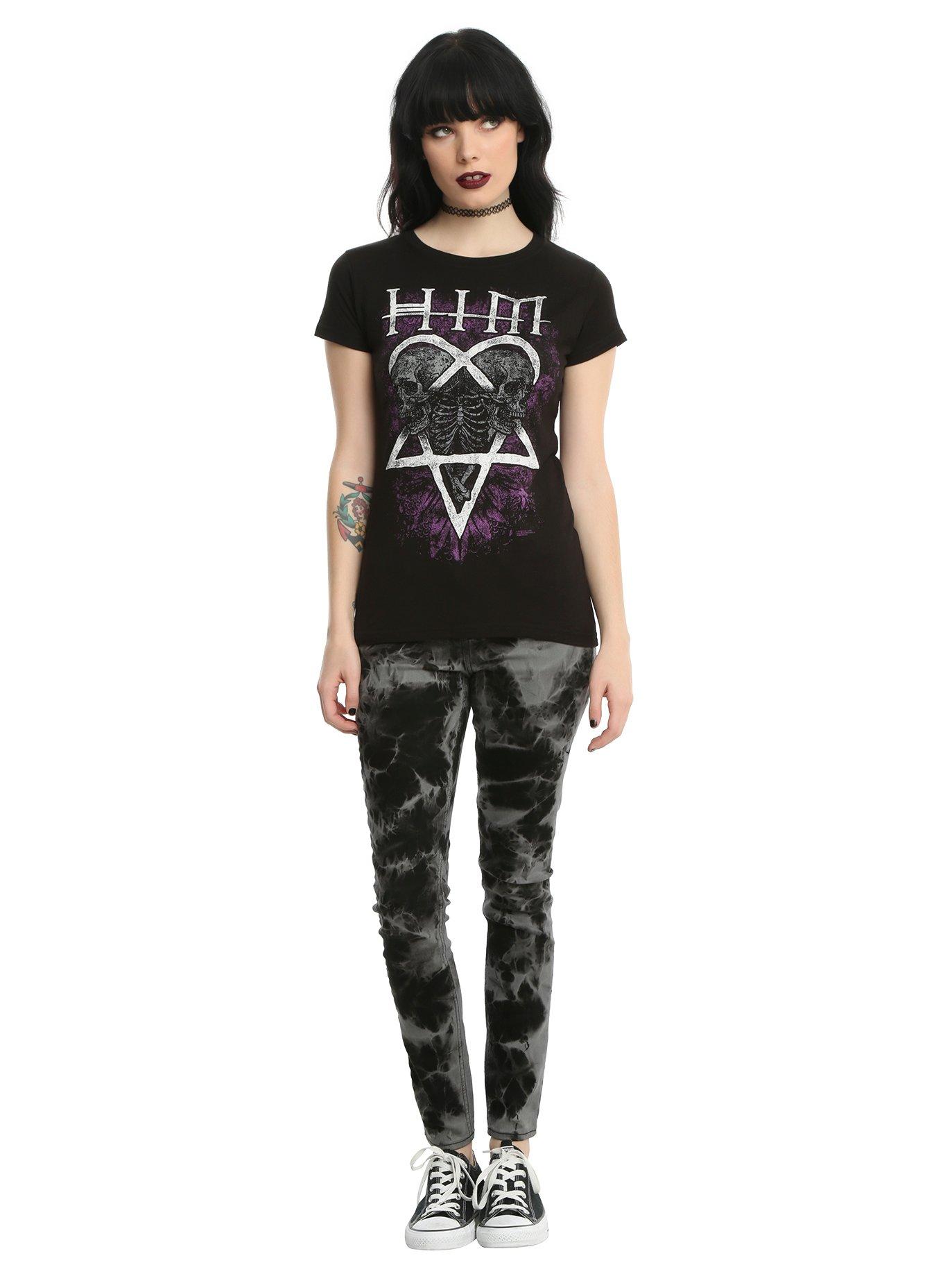 HIM Skeleton Heart T-Shirt, , alternate