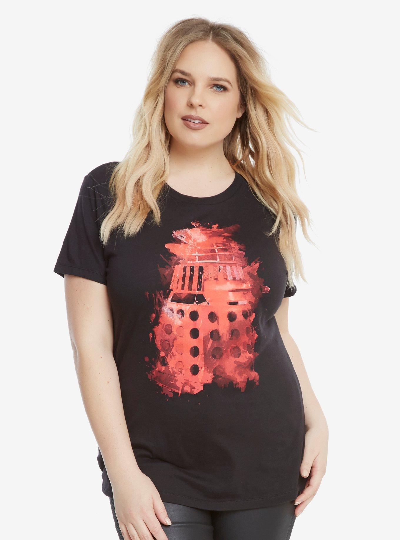 Doctor Who Dalek Ink Splatter T-Shirt Extended Size, , alternate