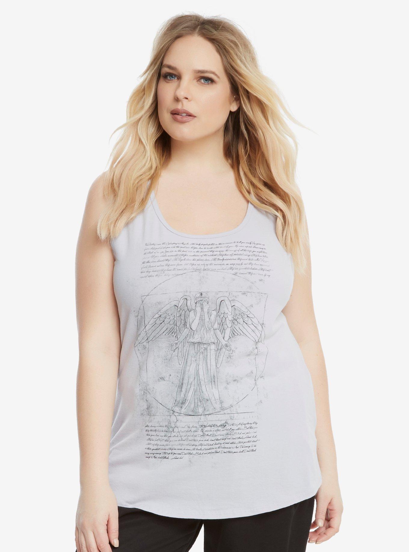 Doctor Who Vitruvian Angel Tank Top Extended Size, , alternate