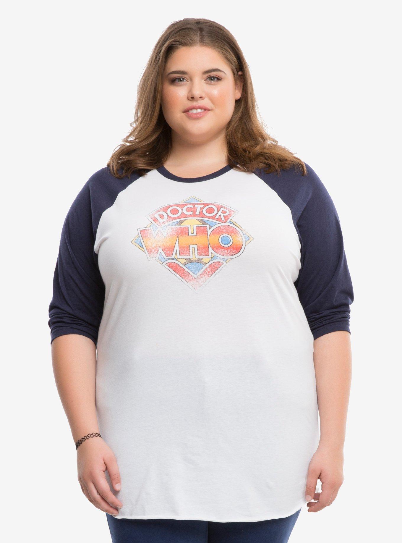 Doctor Who Retro Logo Raglan Extended Size, , alternate