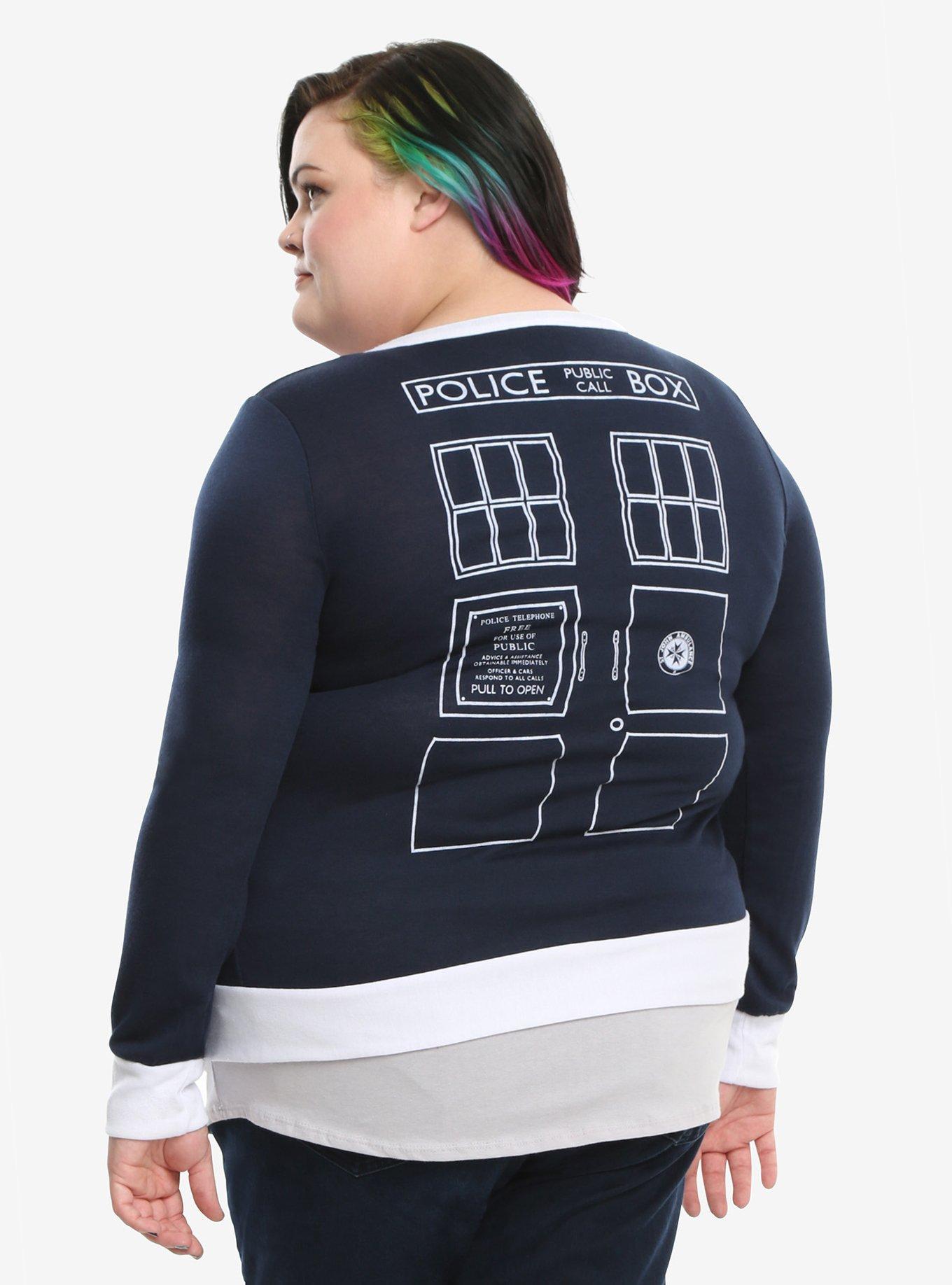 Doctor Who TARDIS Cardigan Extended Size, , alternate