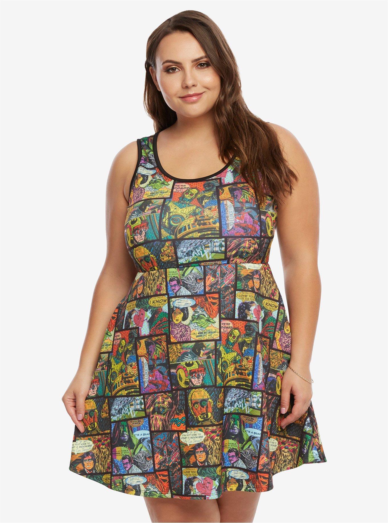 Star Wars Graffiti Comic Dress Extended Size, , alternate