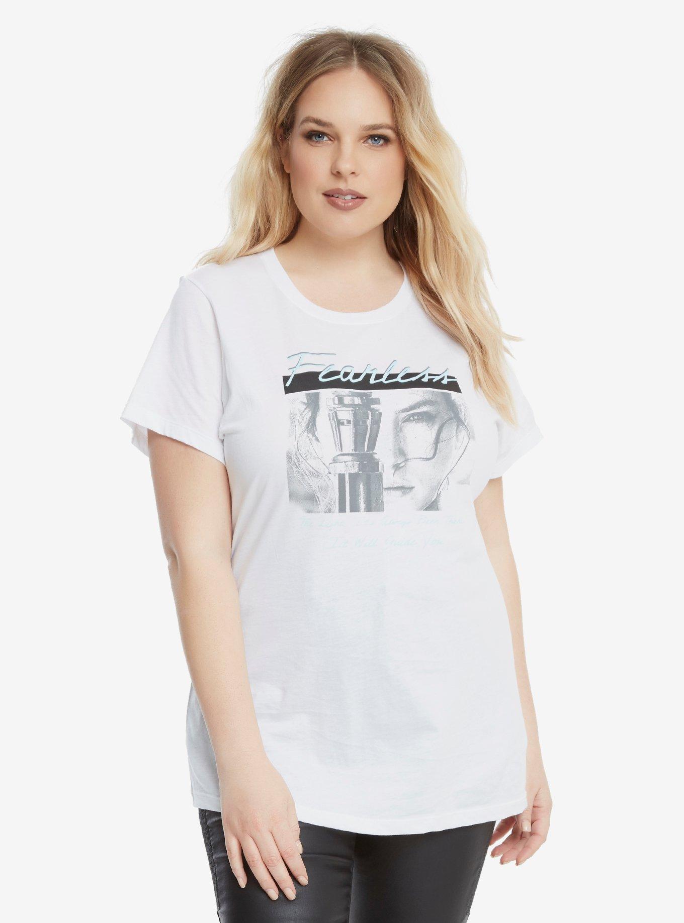 Star Wars: The Force Awakens Rey Is Fearless T-Shirt Extended Size, , alternate