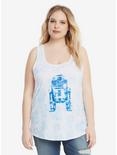 Star Wars R2-D2 Blue Floral Sublimation Tank Top Extended Size, , alternate