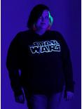 Star Wars Lightsaber Logo Sweatshirt Extended Size, , alternate