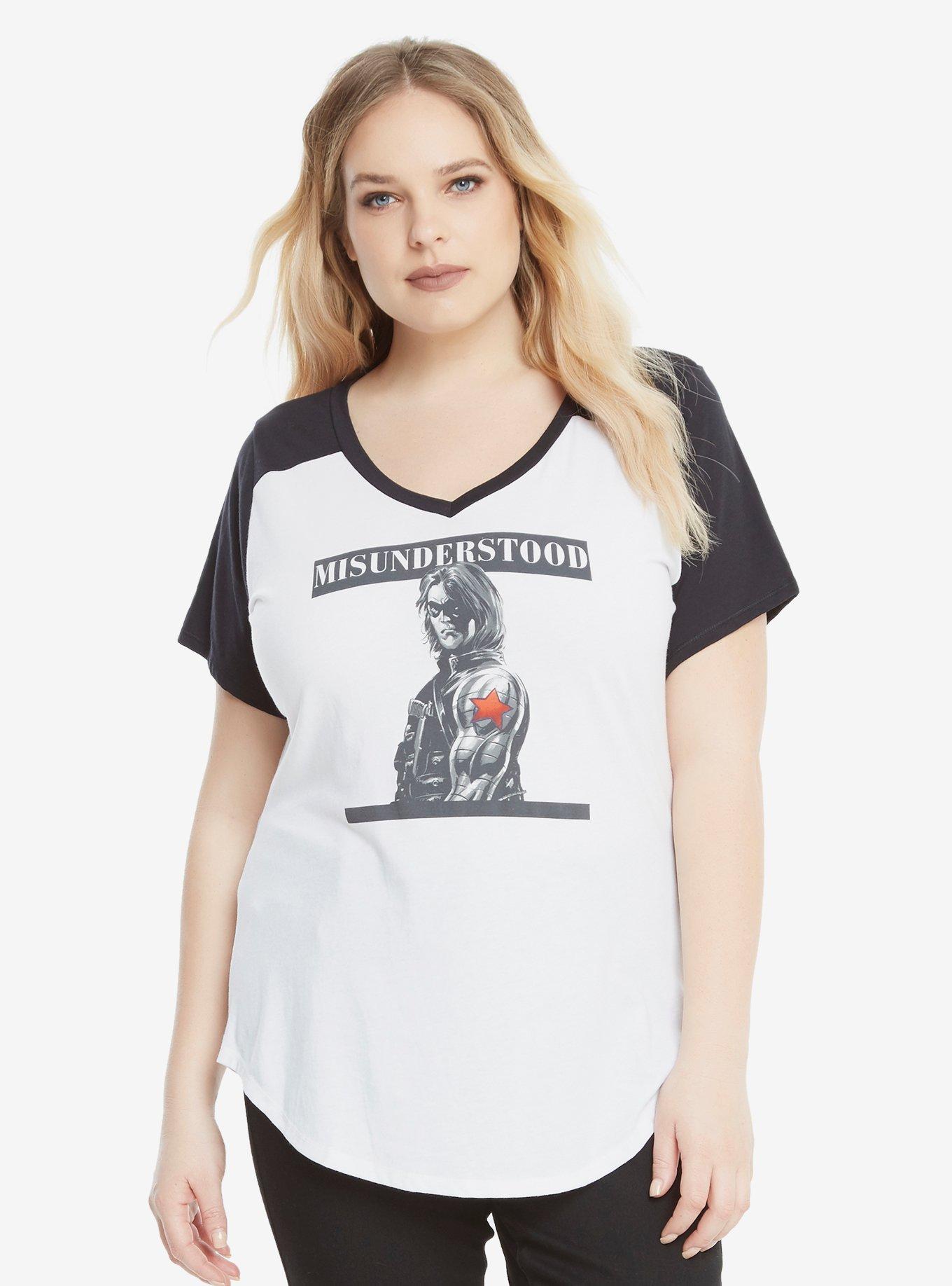 Marvel Captain America: Winter Soldier Bucky Misunderstood Short-Sleeved Raglan Extended Size, , alternate