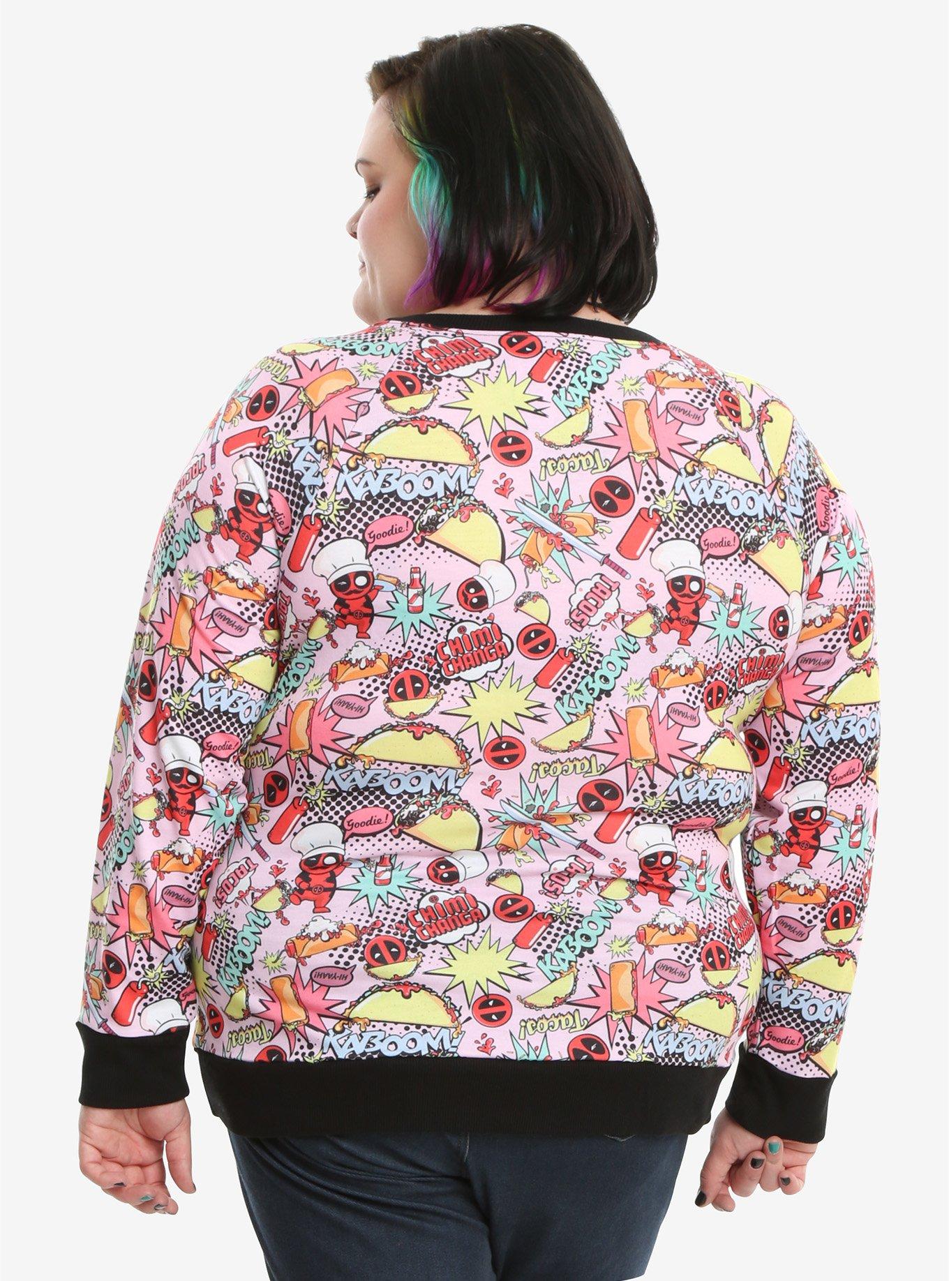 Marvel Deadpool Kaboom Sweatshirt Extended Size, , alternate