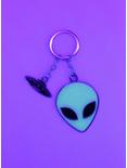 Alien Face UFO Enamel Key Chain, , alternate