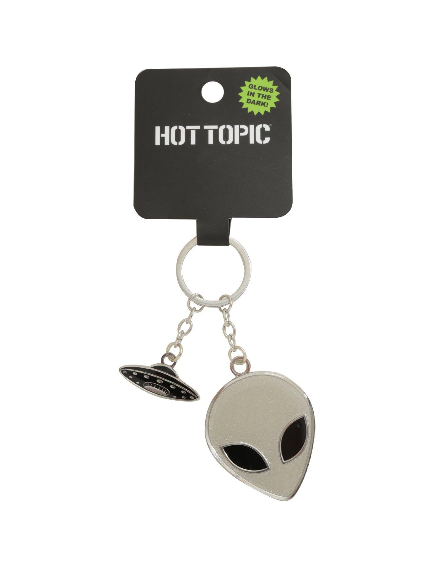 Alien Face UFO Enamel Key Chain, , alternate