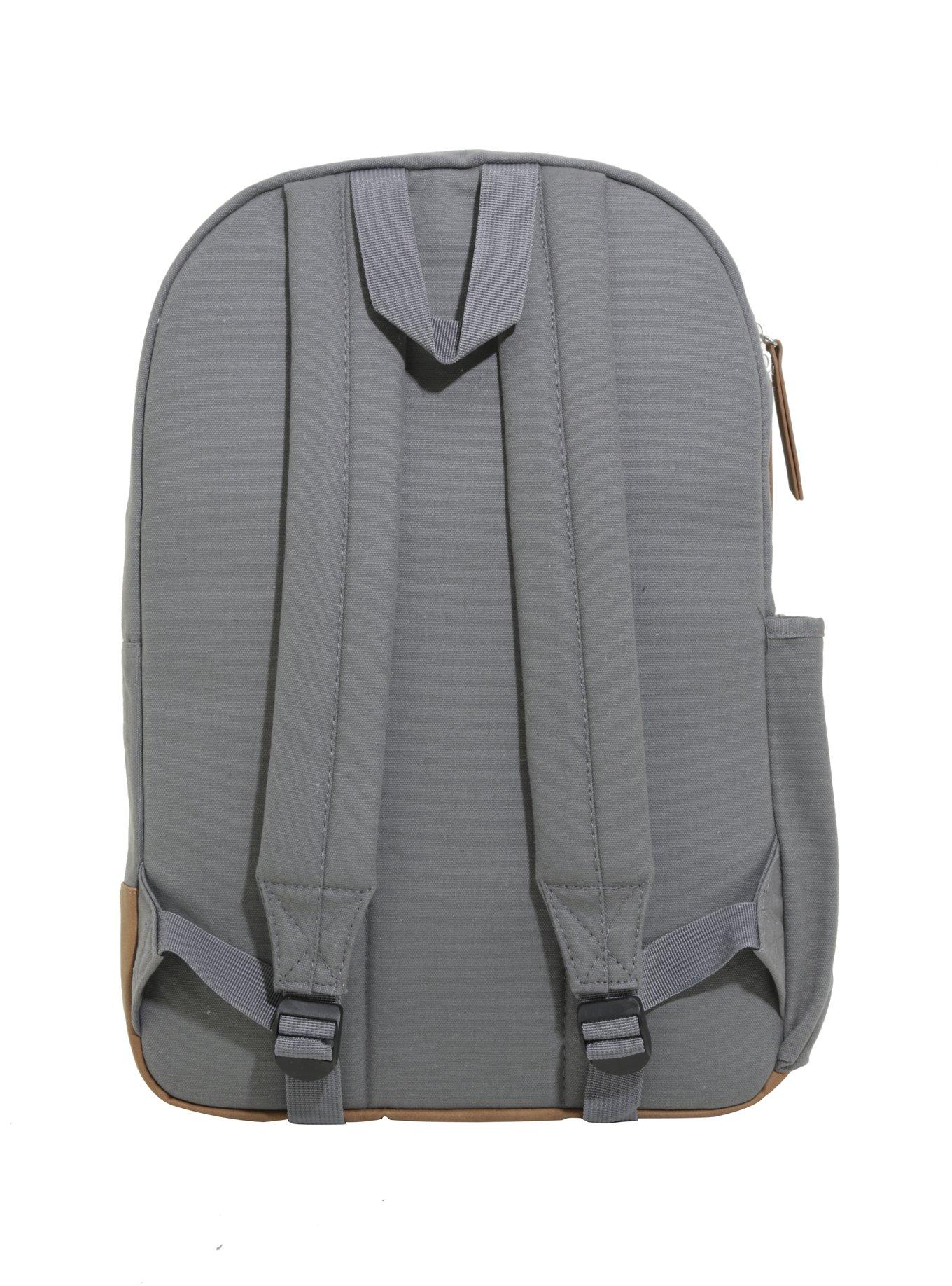 Dickies Grey Faux Leather Bottom Backpack, , alternate