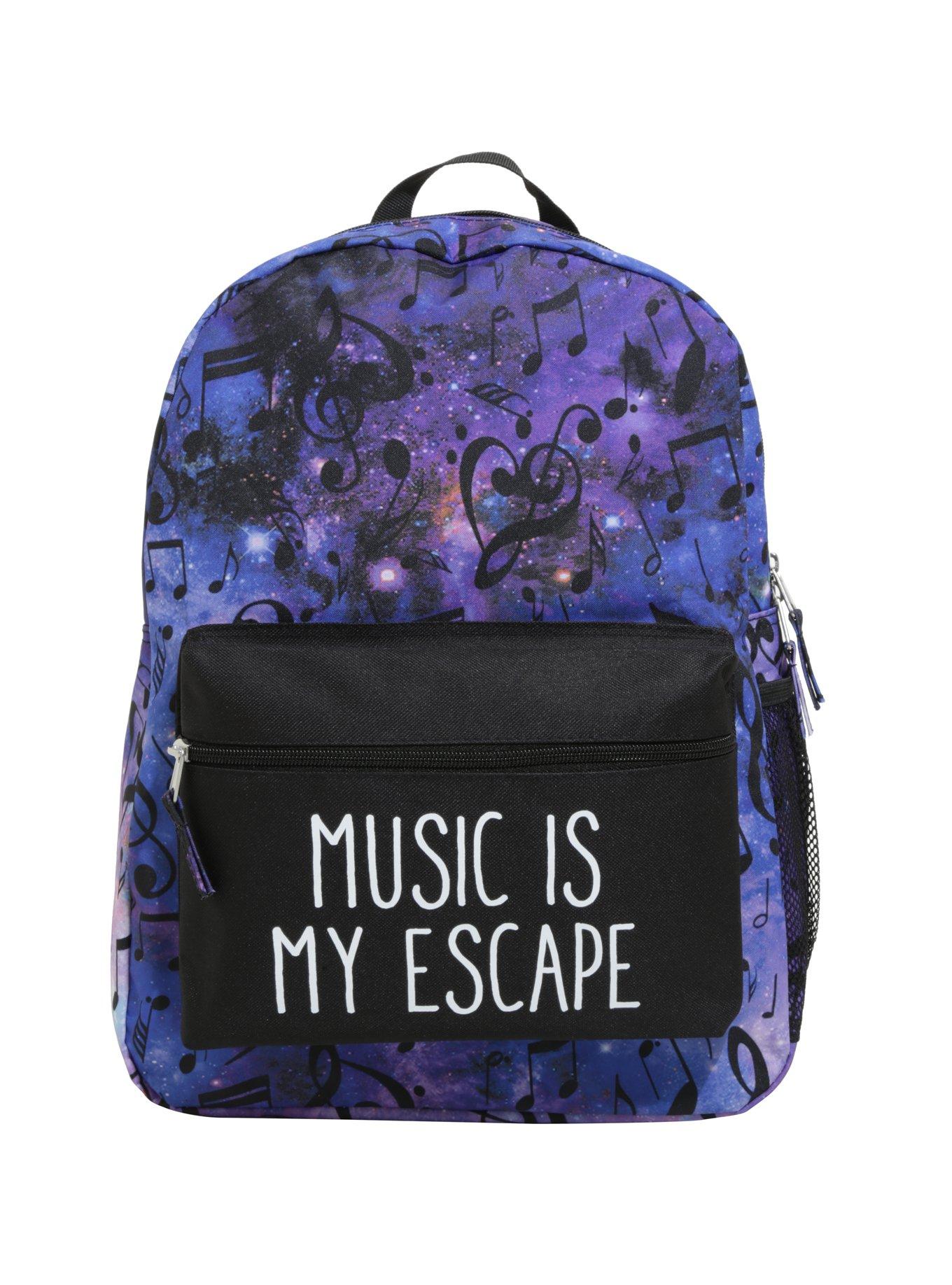 Music Is My Escape Galaxy Backpack, , alternate