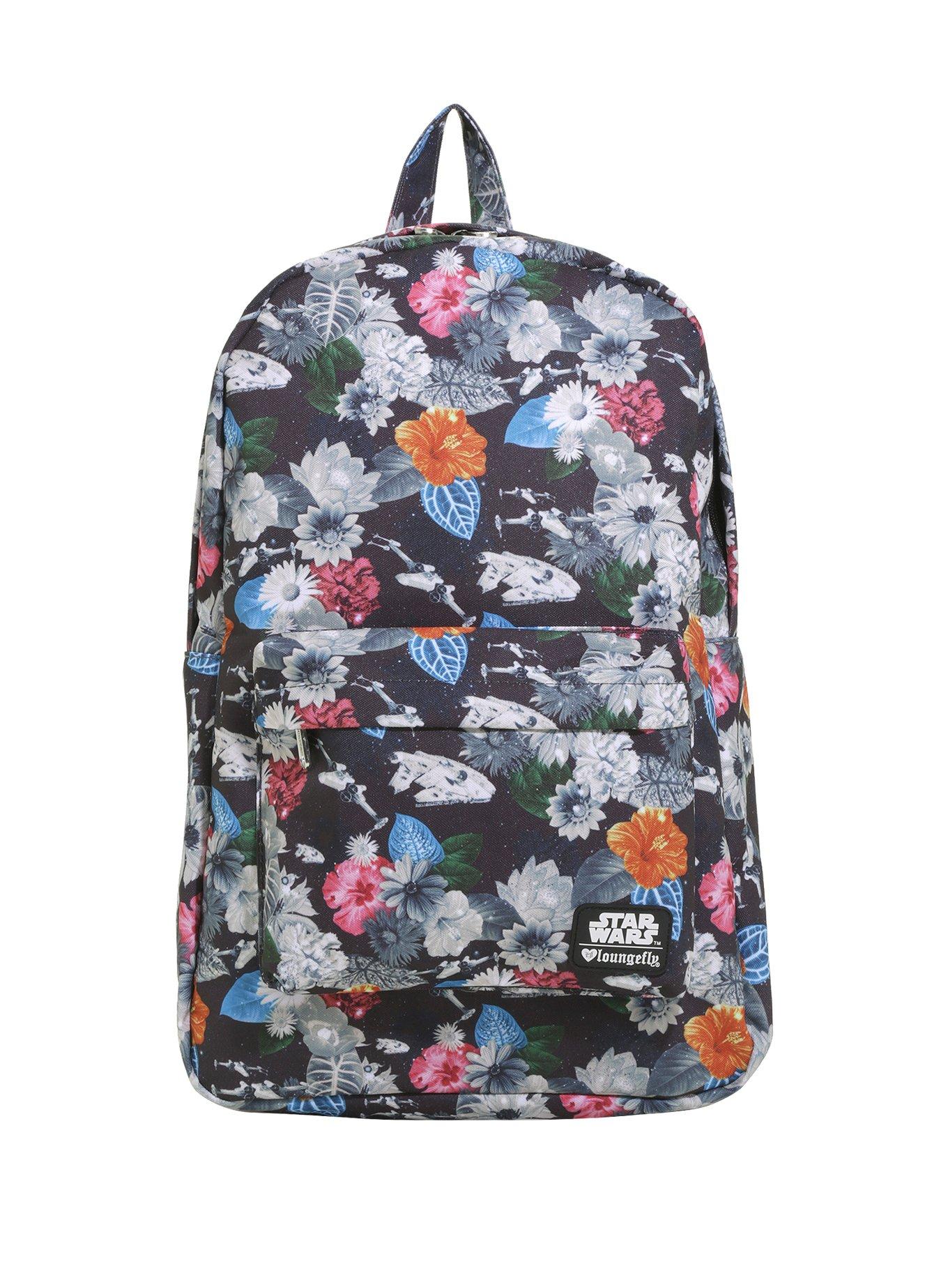 Loungefly Star Wars Floral X-Wing Millennium Falcon Backpack, , alternate