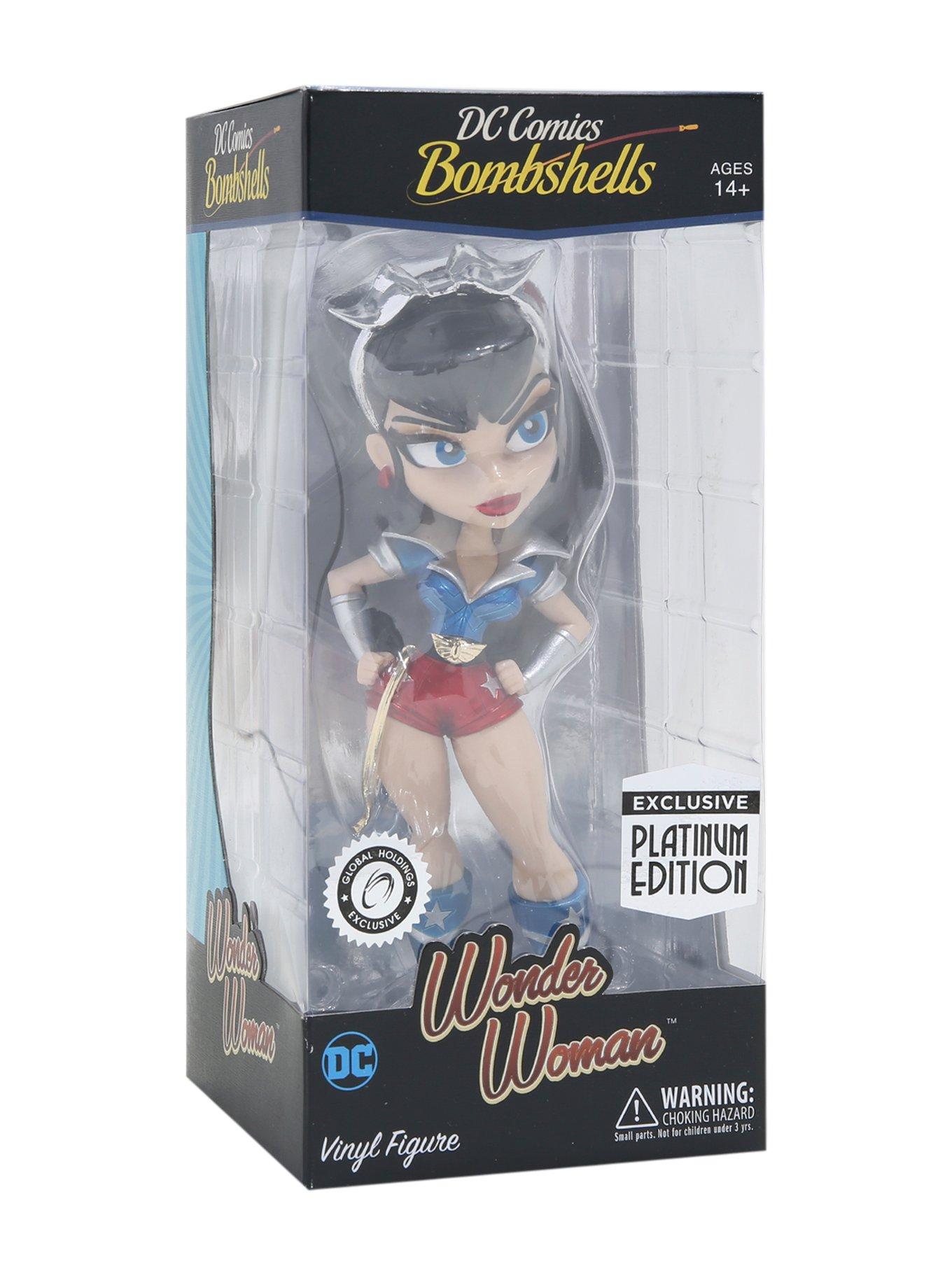 DC Comics Bombshells Wonder Woman Platinum Edition Vinyl Figure Metallic Hot Topic Exclusive, , alternate