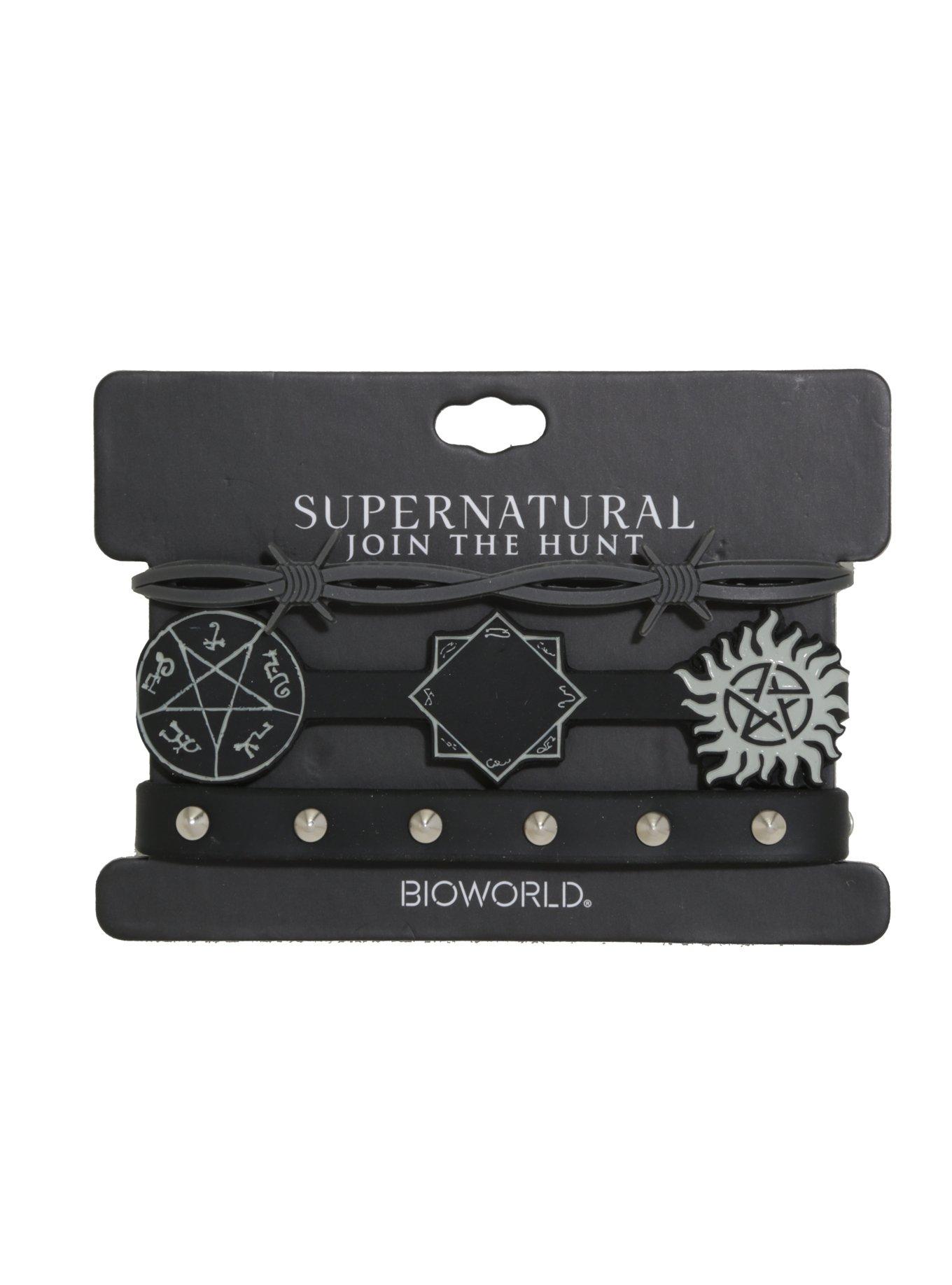 Supernatural Die-Cut & Stud Rubber Bracelet Set, , alternate