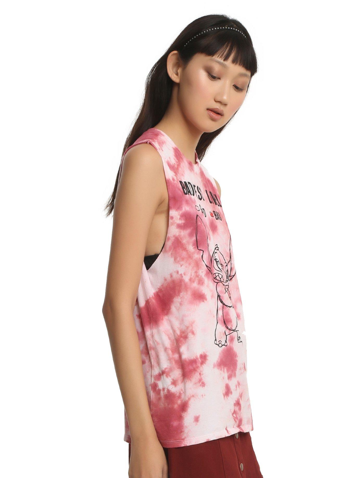 Disney Lilo & Stitch Badness Level Tie-Dye Girls Muscle Top, , alternate