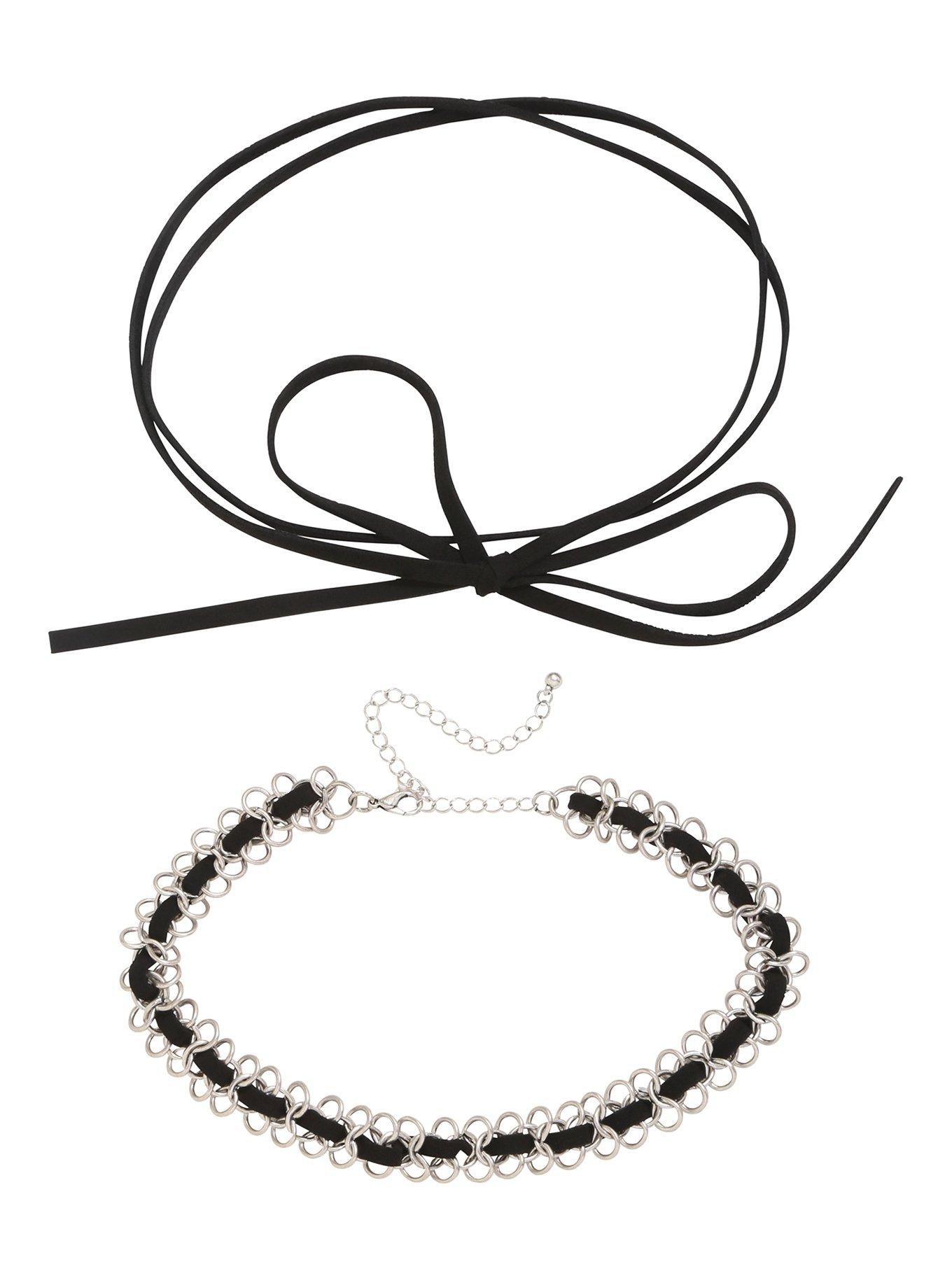 Blackheart Bow Wrap & Chainmail Choker Set, , alternate