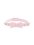 Blackheart Pink Faux Leather Spiked Choker, , alternate