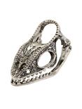 Silver Snake Skull Ring, , alternate