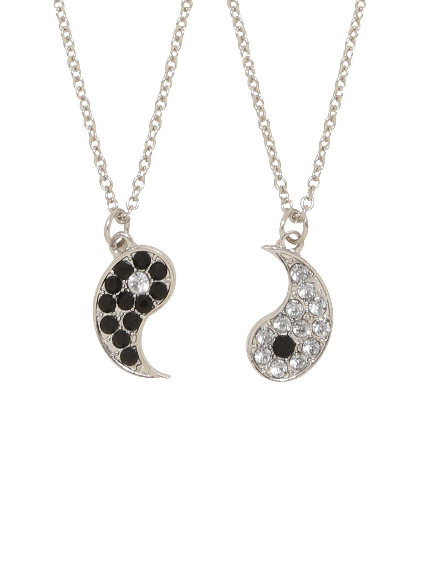 Blackheart Bling Yin-Yang Necklace Set, , alternate