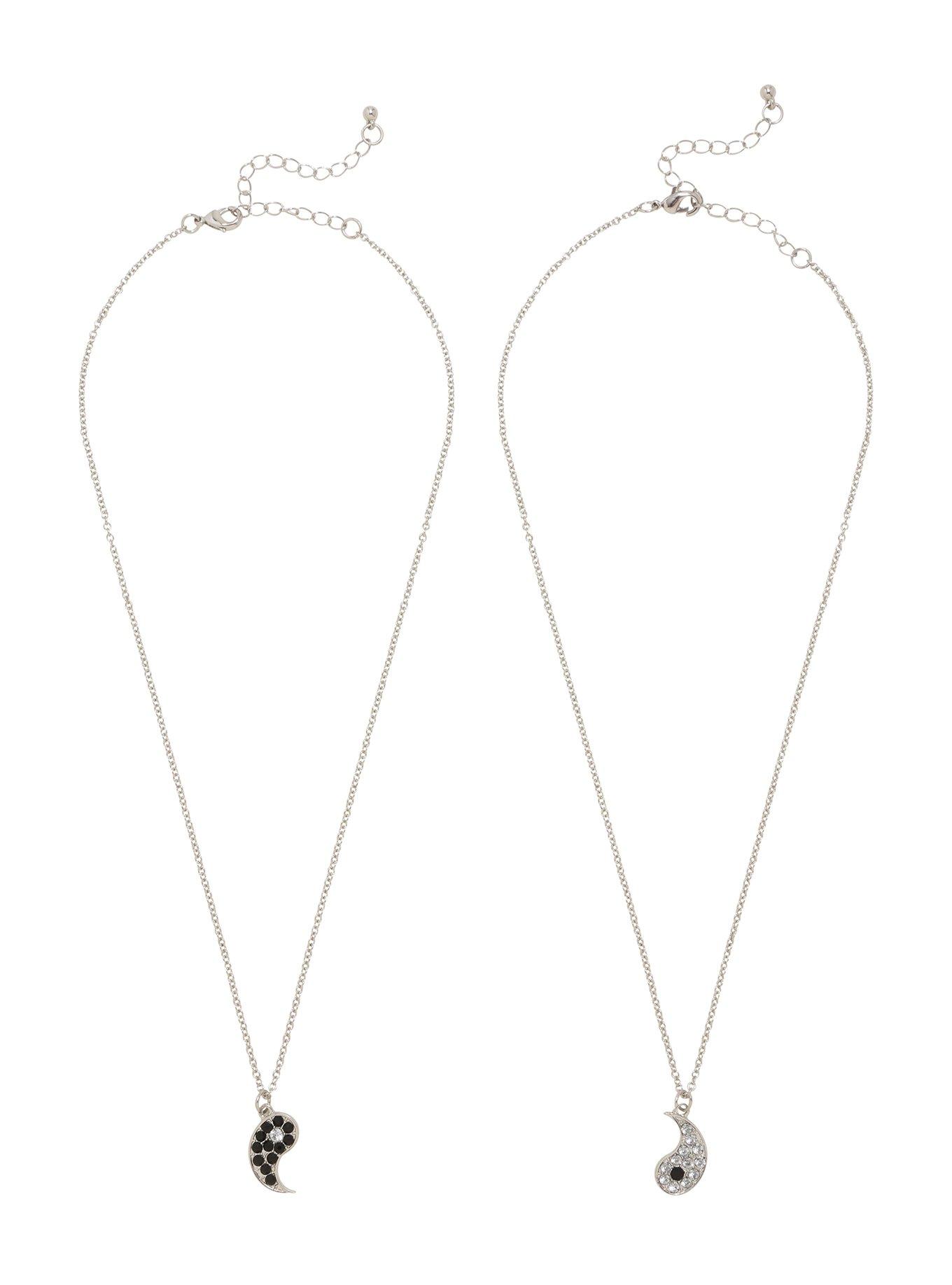 Blackheart Bling Yin-Yang Necklace Set, , alternate